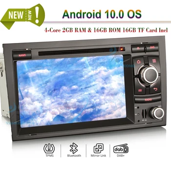

7" Android 10.0 Autoradio Car Stereo Bluetooth GPS Wifi Radio SatNav DAB+ CarPlay+ DSP for AUDI A4 S4 RS4 SEAT EXEO