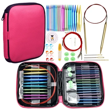 

DIY Knitting Crochet Tool Kit Ergonomic Handle Weave Needles Accessories Craft Supplies Needles Hook DIY Knitting Kit