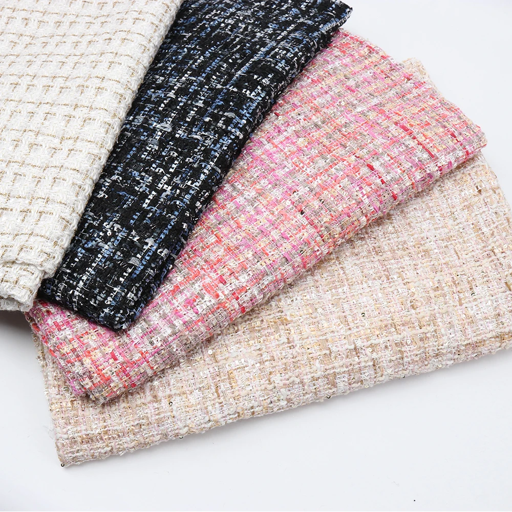 45CM*150CM Wool&Cashmere Weave Fancy Suiting Tweed Wool Fabric For Women Coat Overcoat Autumn&Winter New Cloth For DIY Sewing