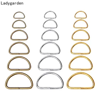 

100PCS 38/32/25/20/15/12/10mm Vintage Metal D Ring Buckles Garment Clothes DIY Needlework Luggage Sewing Bag Purse Buckles