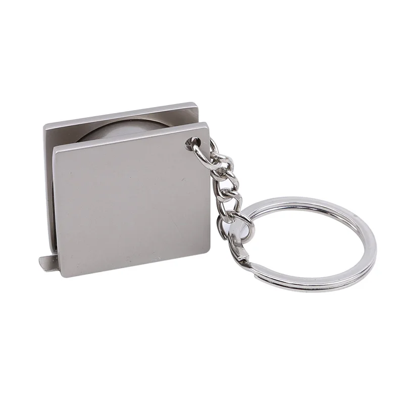 Retractable Portable Metal Measuring Ruler Pulling Key Ring Key Chain Car Measuring Tools Accessories