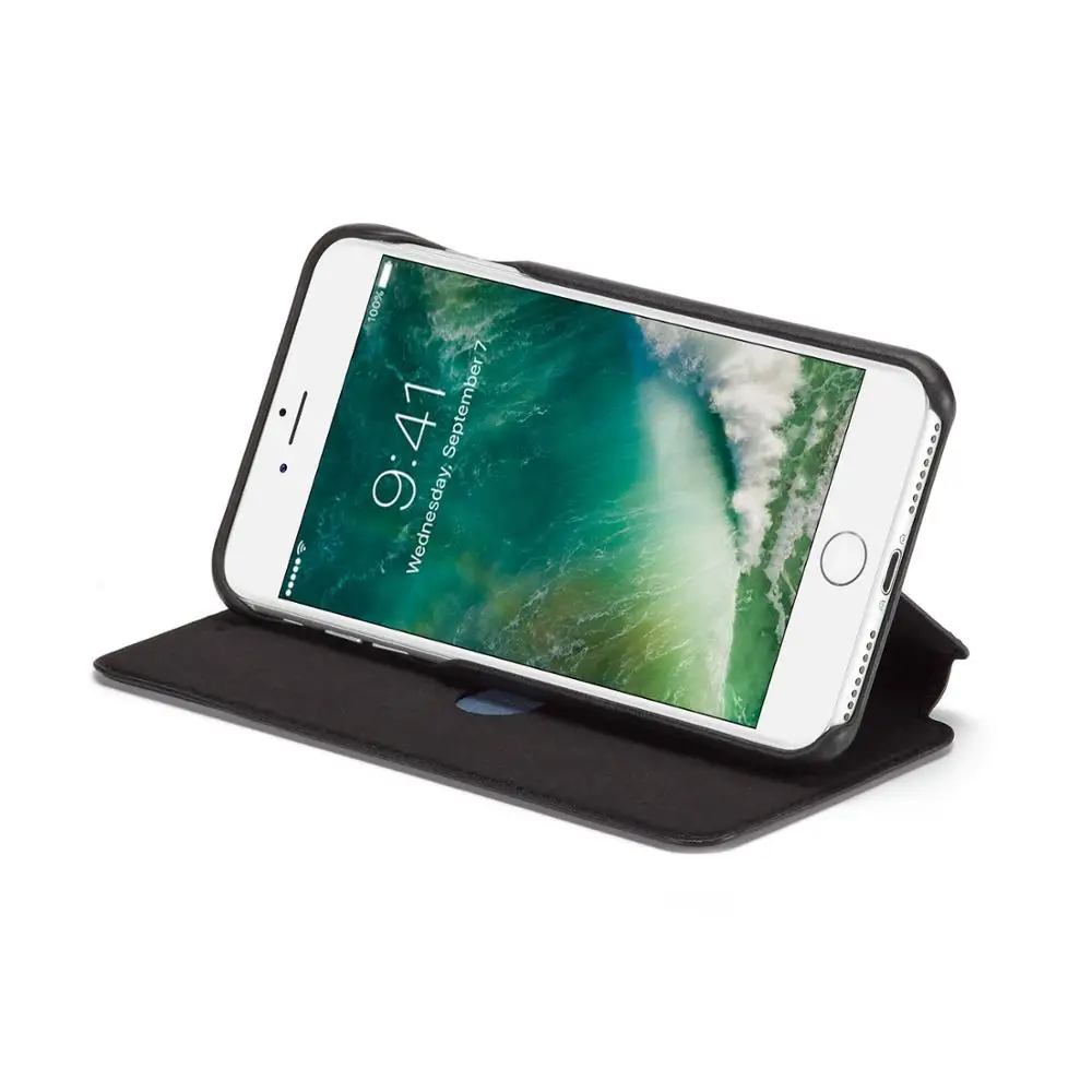 Чехлы для телефонов с отделением карт iPhone 7 8 Plus Роскошные Флип кейсы кредитных Apple