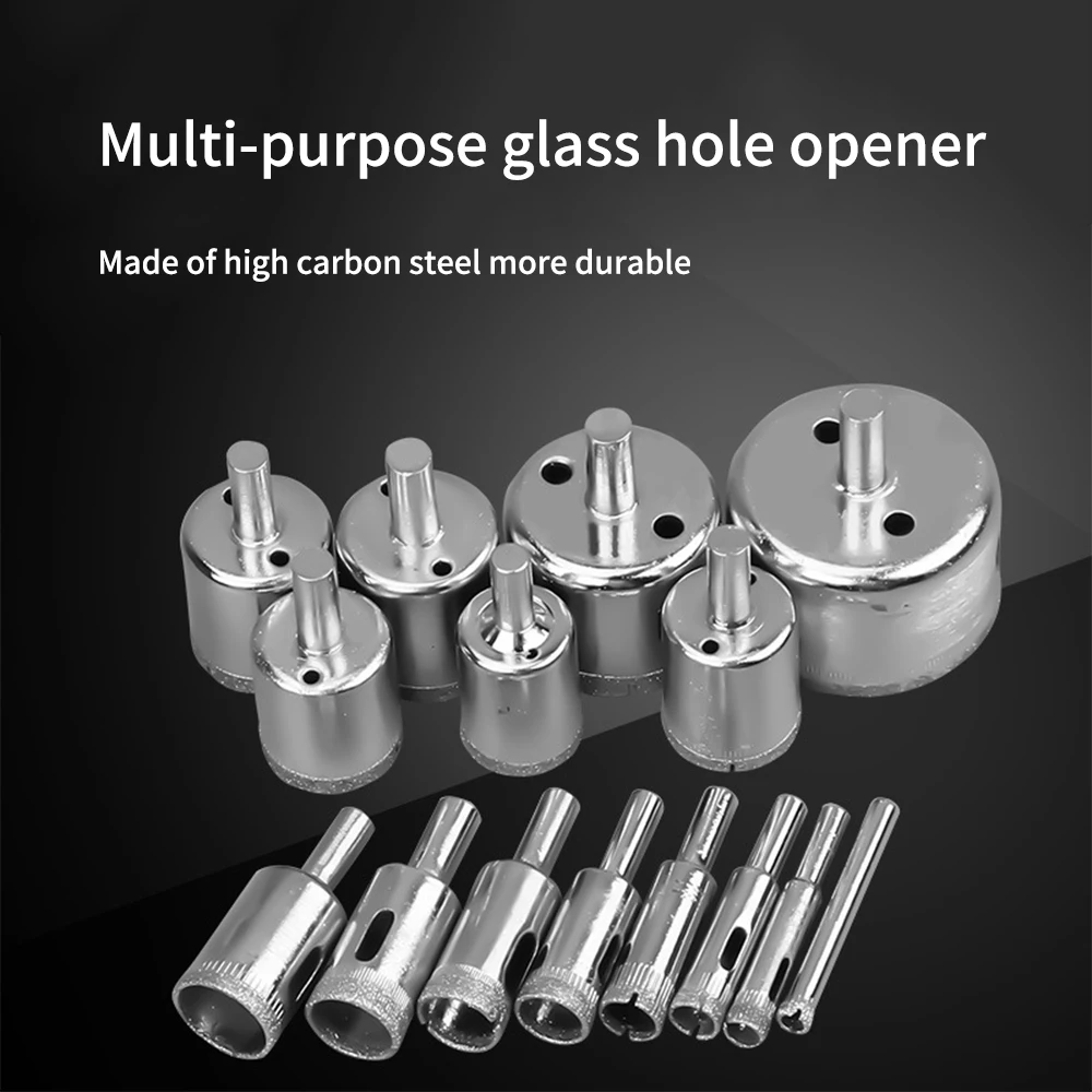 

6-50mm 8mm 15 In 1 Opener Glass Hole Opener Trepan Diamond Multi-function Diamond Glass Ceramic Marble Opener Core Bit