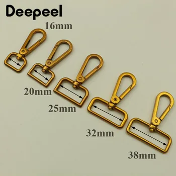 

Deepeel 2pcs 16/20/25/32/38MM Metal Spring Buckles Hook Retro Gold Rotating Adjust Connector for Keychain Bags Accessories BF213