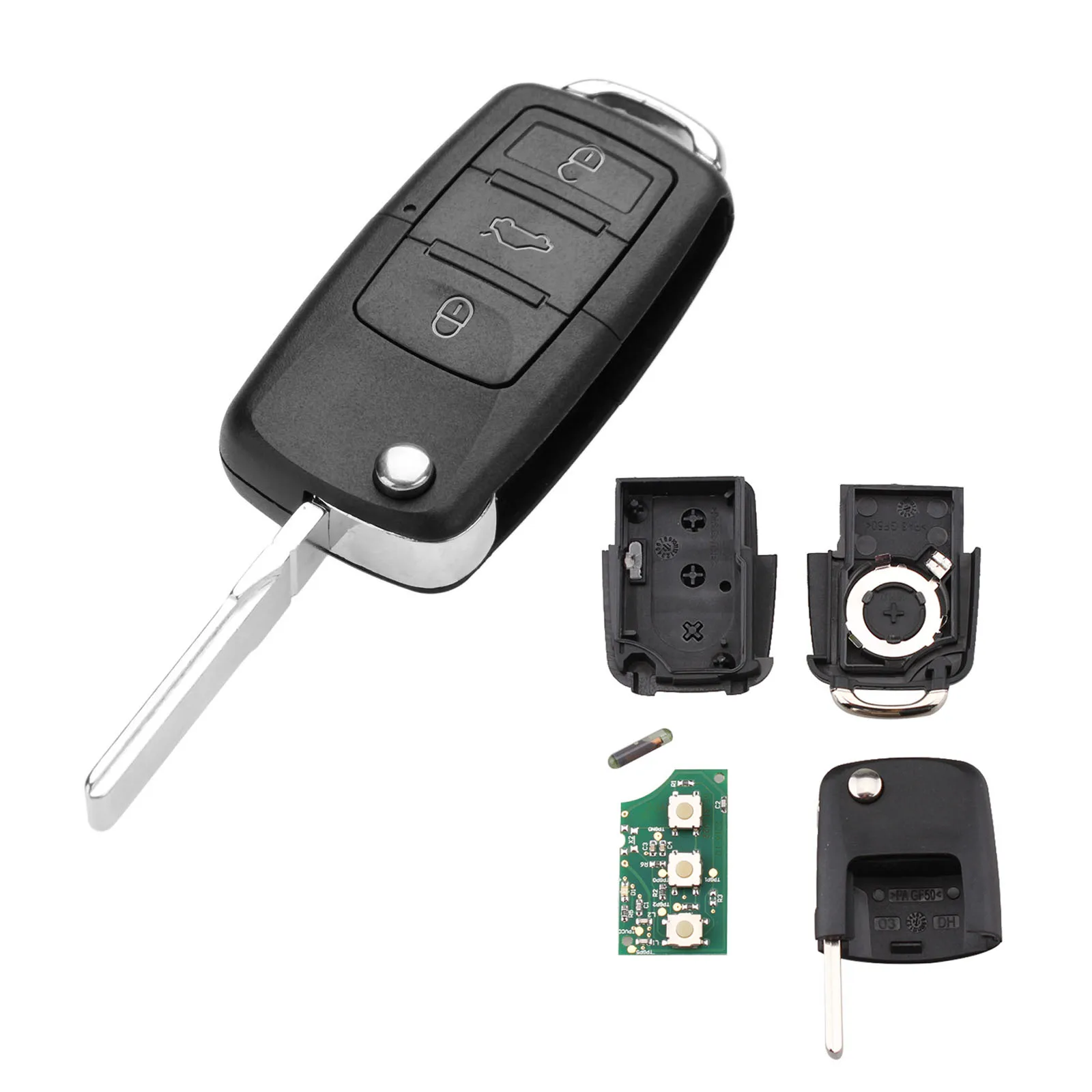 Автомобильный Дистанционный ключ Yetaha 1J0959753AH для Volkswagen Beetle Golf Passat Bora Polo Skoda Fabia Roomster