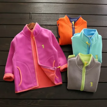 

High Quality Children Autumn And Winter Fleece Leisure Sports Jacket Girls Tops Kids Clothes