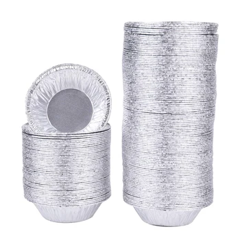

500 Pcs Disposable Kitchen Baking Circular Egg Tart Tins Cake Cups Mould Cake Cups Foil Tart Pie Pans