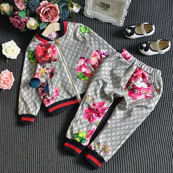 

Mihkalev Kids Clothes Set Autumn 2020 Children Jacket +Pants 2pieces Clothing Sets Baby Girl Fall Outfits Sport Suit
