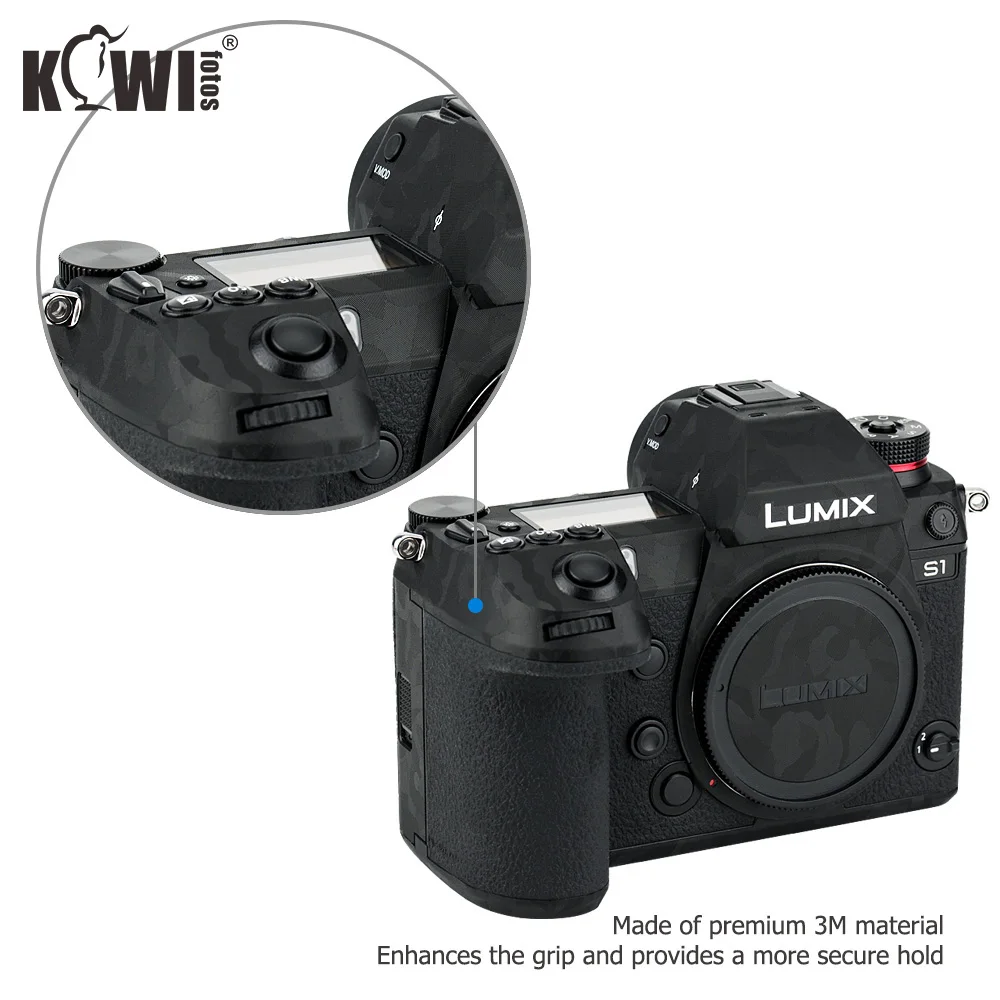 Kiwifotos Анти-Царапины камеры тела кожного покрытия Защитная пленка для Panasonic Lumix S1 S1R 3M наклейка тени черный