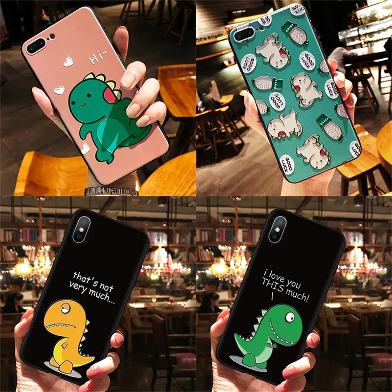 

Cute 3D Dinosaur Cover For Xiaomi Redmi 7A 6A 5 Plus S2 Note 3 4X 5 6 7 8 K20 Pro Mi A1 A2 CC9 CC9e 8 Lite 9 SE 9T F1 TPU Case