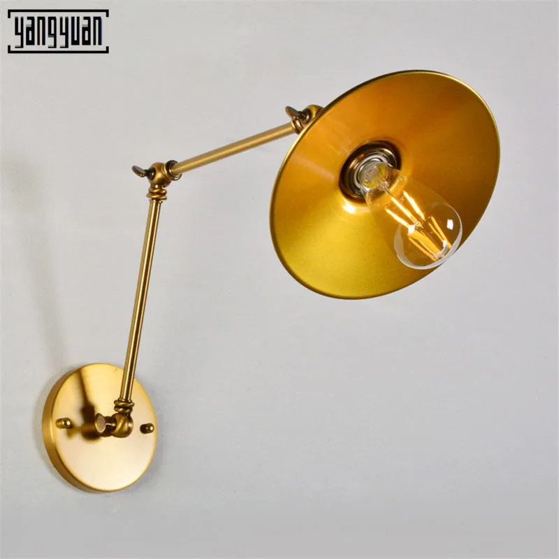 Настенный светильник Винтажный Золотой светодиодный настенный промышленный