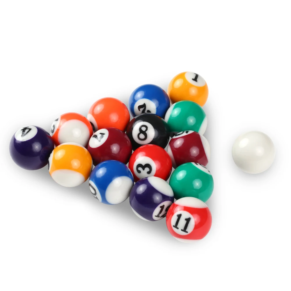 25MM / 38MM Children Billiards Table Balls Set Resin Small Pool Cue Balls Full Set Childer Table Ball For Gift Ball Kid