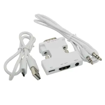 

Professional HDMI Input Female to VGA Male Converter Adapter With Audio Cable Support 1080P Signal Output