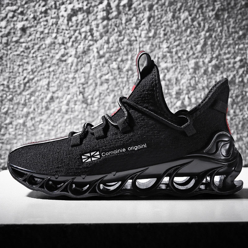 Ceny Nowe ostrze trampki z poduszkami Mesh buty do biegania dla mężczyzn oddychające zawód sportowe buty odkryty lekkoatletyczny trampki sportowe