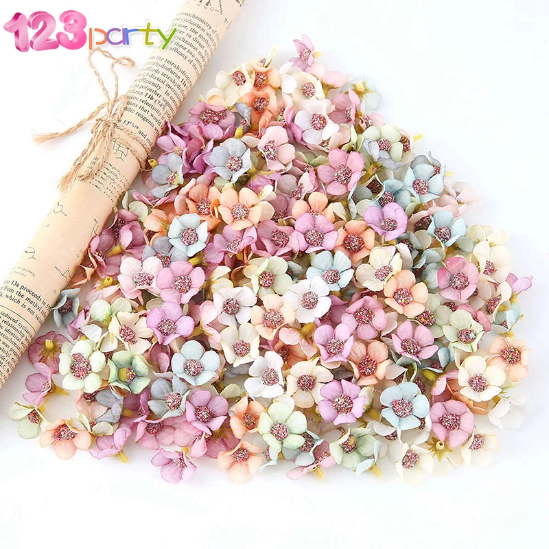 50/100/200Pcs 2cm Multicolor Silk Daisy Artificial Fake Flowers Wedding