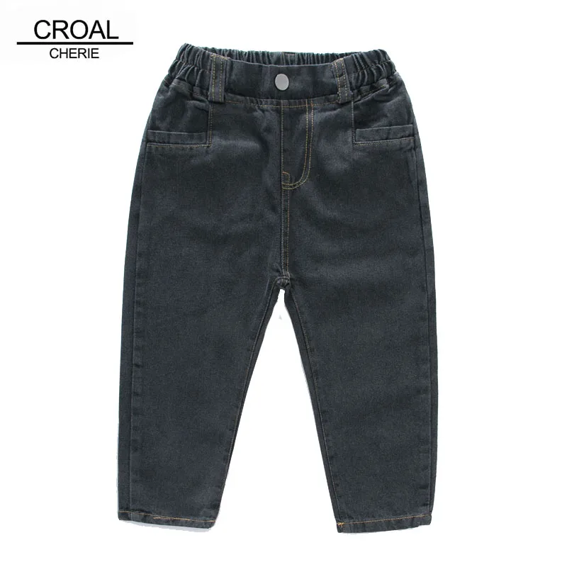 

CROAL CHERIE Spring Black Children Jeans Kids Boys Jeans Denim Pants For Teenagers Girls Toddler Jeans Children Clothes