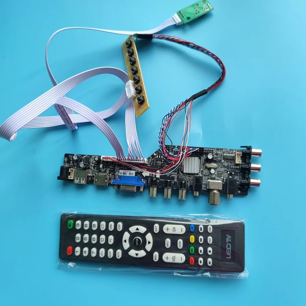 

Комплект LP133WH2 TL, совместимому с HDMI монитор Пульт дистанционного управления драйвер платы VGA AV ТВ Дисплей DVB-T DVB-T2 цифровой контроллер 1366x768 светодиодный USB