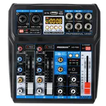 Mélangeur Audio, alimentation 5V cc, Interface USB, 6 canaux, 2 Mono 2 stéréo, 16 effets numériques