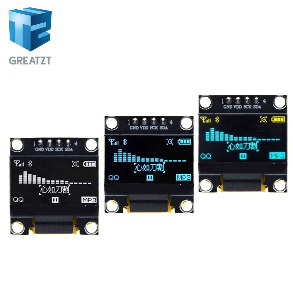 0,96 дюймов IIC Серийный желтый синий OLED дисплей модуль 128X64 IEC SSD1306 12864 плата с ЖК-экраном GND VCC SCL SDA 0,96 "для Arduino