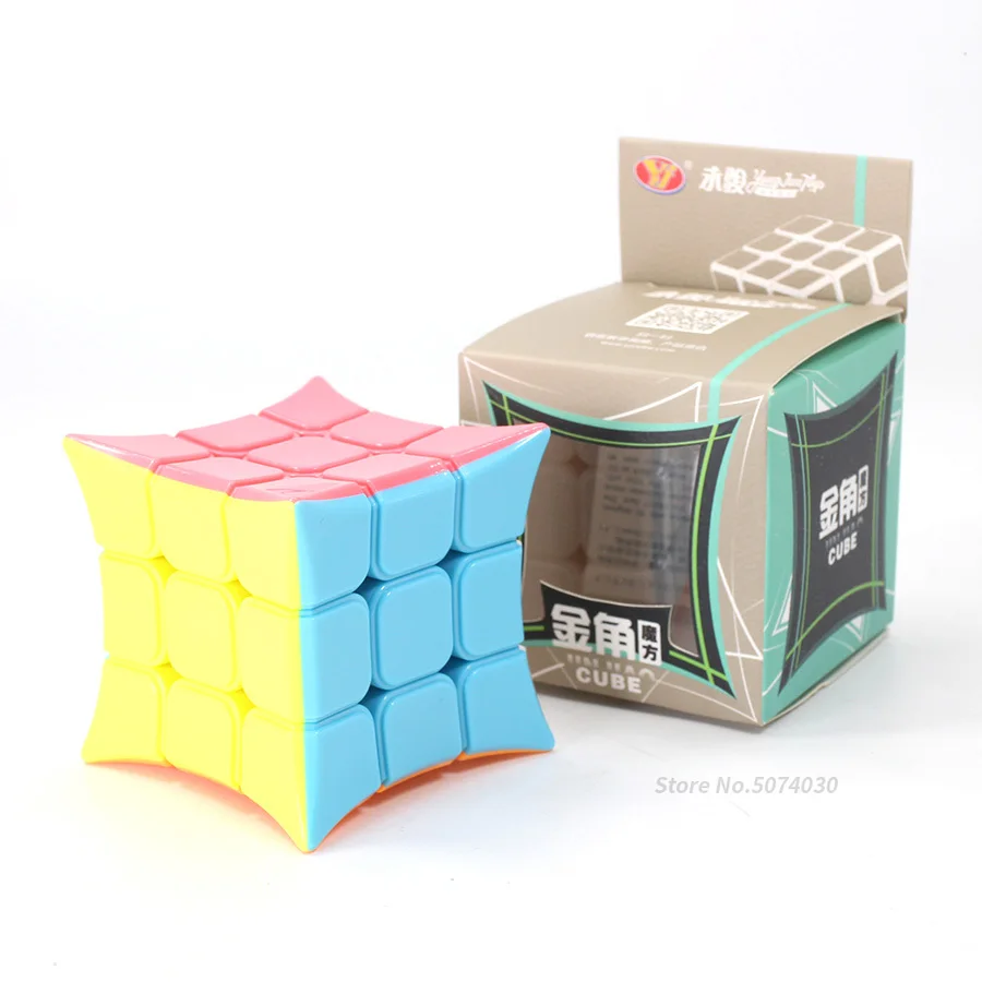 3x3x3 Puzzle Cube Yongjun Jinjiao Cube 3x3 Golden Honer 3x3x3 Magic Cube 3*3 Cubo Magico Stickerless Sharp Coner
