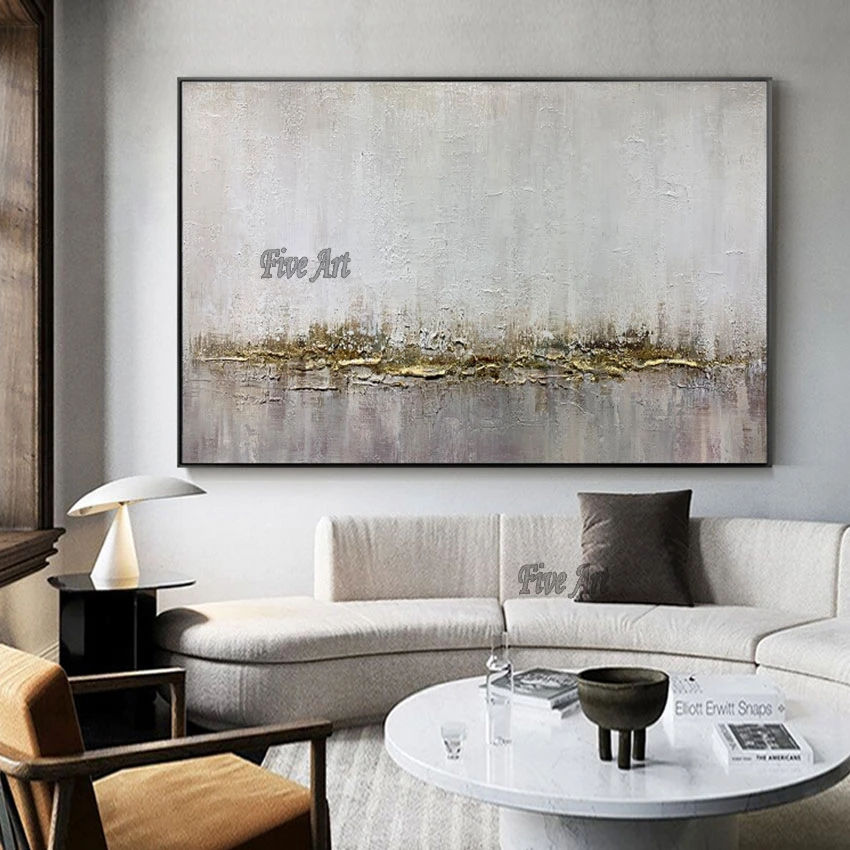 

Simple Abstract Oil Painting on Canvas Decoration, Wall Art Drawing, Large Living Room Picture, Home Decor Artwork, Unframed