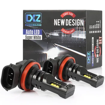 

1pair Car Led Traffic Safety Daytime Running Headlight High Power Accessories Fog Light Styling Bulb Driving Lamp Auto Universal