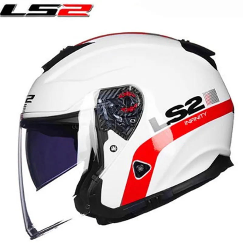 LS2 OF521 GlassFiber Open Face Motorcycle Helmet Double Dual Len Half Face  100% Original Capacete ls2 casque moto|Helmets| - AliExpress