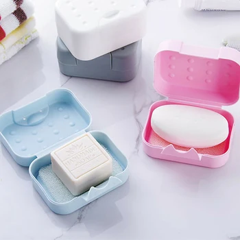 

Travel Soap Dish Box Case Organizer Bath Shower Holder Dish Hiking Container Soap Boxes Leaf Shape Case Travel Simple Cleaning