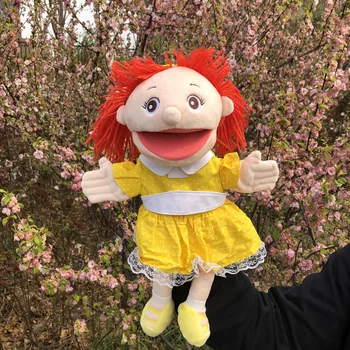 

30cm girl Dad Hand puppets Cartoon Fireman Sam Firefighters Officer Steele Penny Norman Little Dog Kids Toy Figures Collection