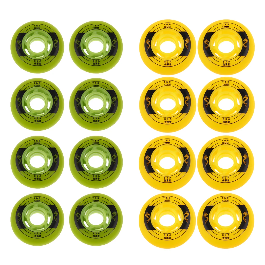 8 Pieces/Pack Quality Indoor Outdoor Roller Hockey Inline Skate Wheels Grippers