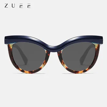 

ZUEE Fashion Trend Ladies Sunglasses European American Half Frame Brand Design Cat Eye Sun glasses Special Glasses UV400