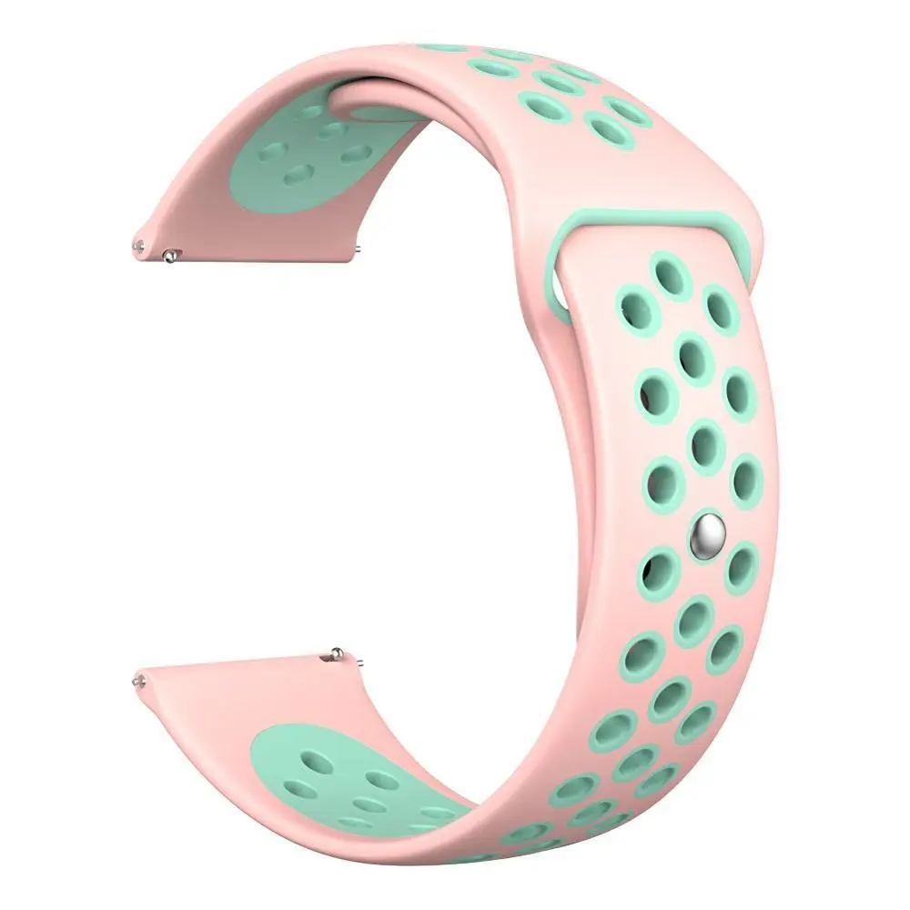 23 мм силиконовый ремешок для часов, ремешки для Fitbit Versa, дышащие сменные, легко подходят, ремешки для Fitbit Versa, Смарт-часы - Цвет ремешка: Pink Mint Green