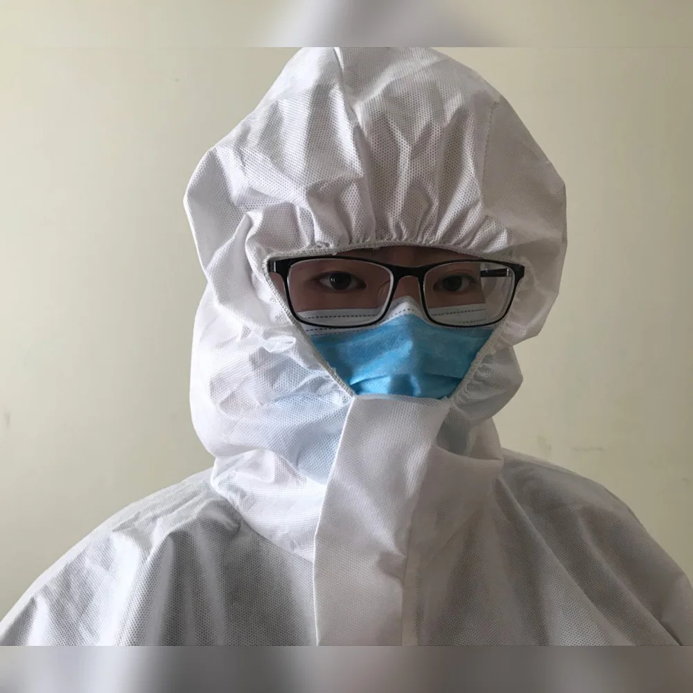 Изоляционный защитный костюм цельная Однослойная защитная одежда удобная