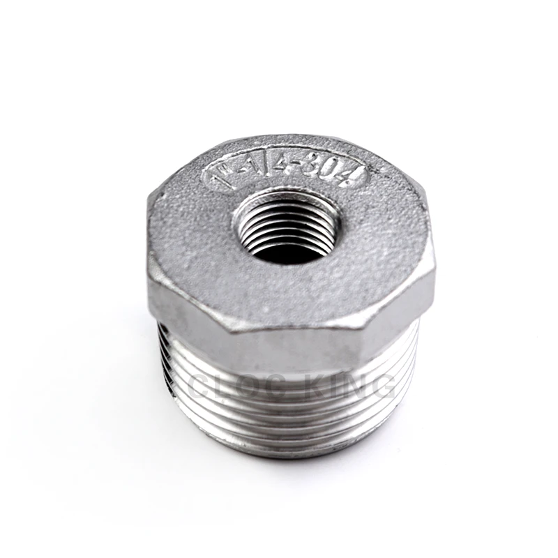 Pipe Fitting BSP 1/8 1/4 3/8 1/2 1 SS304 stainless steel Pipe Reducer Fittings Hex Reducing Bushing Male To Female Thread