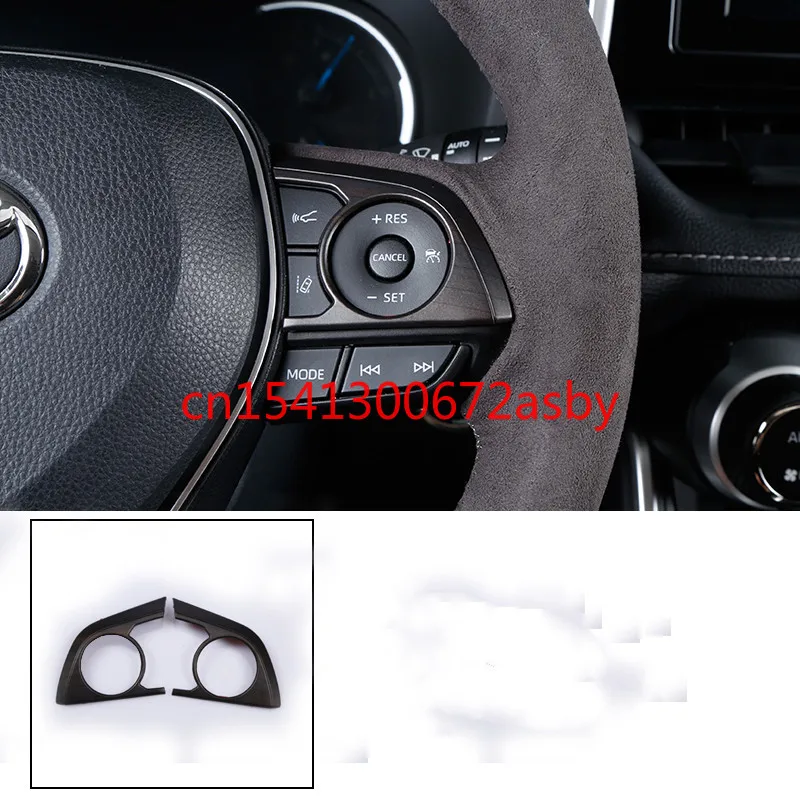 

Для Toyota 2020 RAV4 Wildlander рулевое колесо кнопки изменение декоративная рамка Автомобильная наклейка для внутреннего интерьера пайетки автомобильные аксессуары