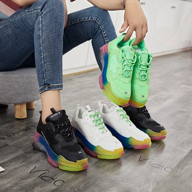 Женская обувь на плоской подошве; Zapatos de mujer; обувь на плоской подошве; женская модная дышащая обувь на платформе из сетчатого материала; повседневные подходящие кроссовки для женщин