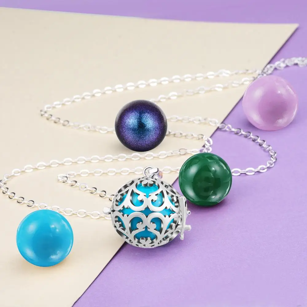 Eduora 16mm Harmony Bola Pendant Fit 16mm Chime Ball Angel Caller Maternity Jewelry Pregnant Floating Locket Pendant Gift BH108 4