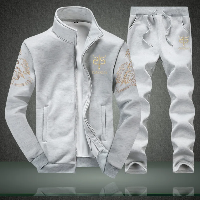 

2018 Spring And Autumn Men New Style Korean-style Cardigan Slim Fit Fashion & Sports Hoodie MEN'S Suit Leisure Sports Suit