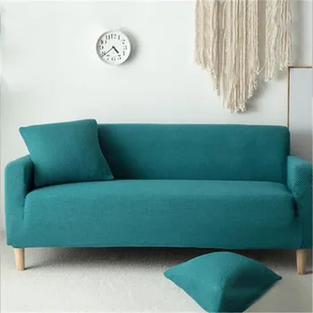 

Sofa Cover Green High Quality Living Room Couch Cover Soft Solid Color Double Furniture Protective Cover Durable