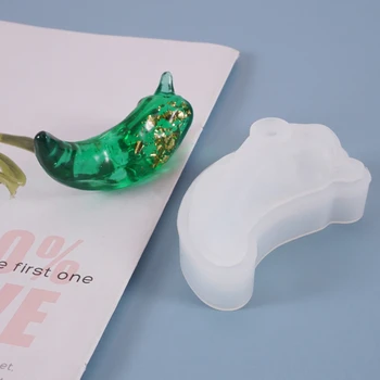 

DIY Crafts Crystal Epoxy Resin Mold 3D Chili Shape Pendant Mirror Silicone Mould