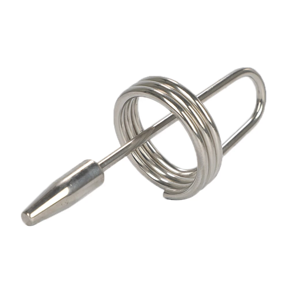 Stainless steel male urethral plug dilator cock ring penis insert BDSM metal sex toy for man