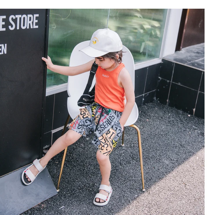 BOY'S Korean-style Shorts Children Western Style Beach Shorts Small CHILDREN'S Baby Fashion Child Summer Pants Thin New Sty