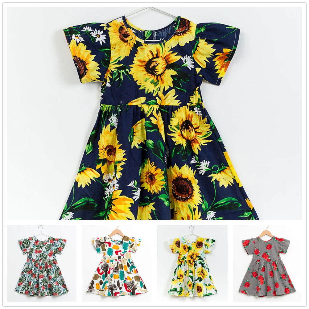 little girl sunflower dress