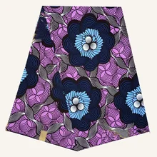 Африканский материал 6 ярдов африканская одежда восковая ткань Африканская набивная хлопок настоящая мягкая восковая ткань 009