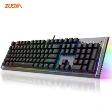 

New ZUOYA Game Mechanical Keyboard LED Backlit Anti-ghosting Blue/Red/Black Switch wired gaming Keyboard Russian/English for