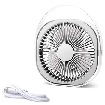 

ABVP Desk Fan 6 Inch Rechargeable Battery Powered Mini Usb Fan Ultra Quiet Table Fan with 3 Speeds, Portable Usb Personal Fan fo