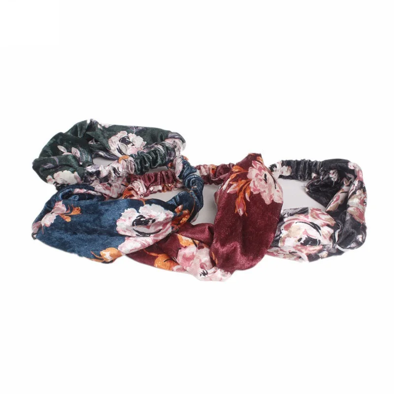 New African Pattern Print Headband for Women Twist Style Black Girl Head Wraps Elastic Hair Accessories Turban Headscarf