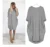 Women's Plus Size T Shirt Dress Tee Dress Plain Round Neck Long Sleeve Spring Summer Hot Knee Length Dress Causal Daily Dress 38