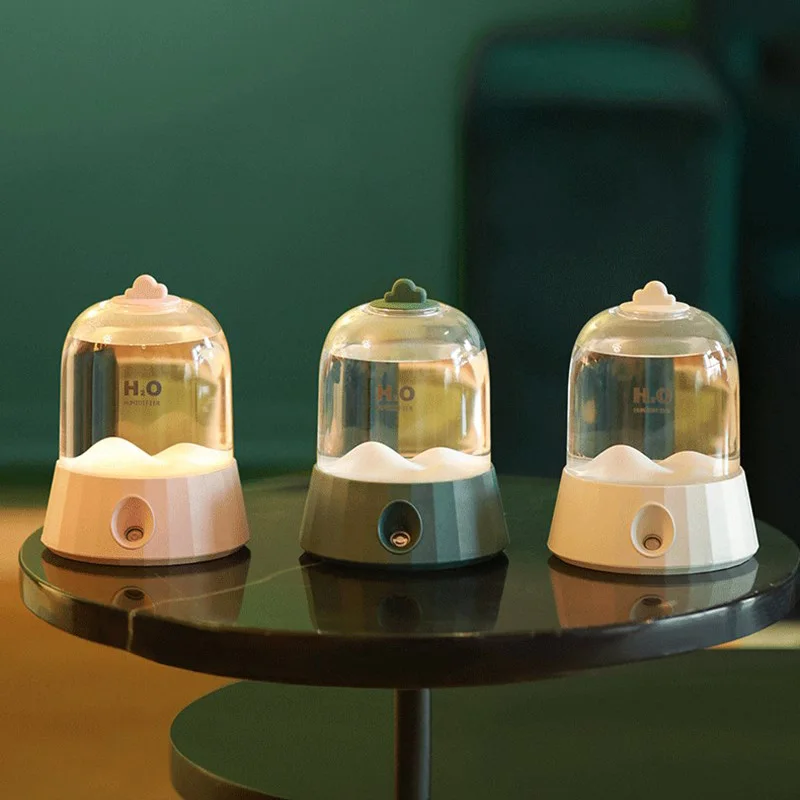 

400ml Cloud Mountain Ultrasonic Car Humidifier Wireless Mist Maker with 2000mah Battery Night Lamps Mini Office Air Purifier