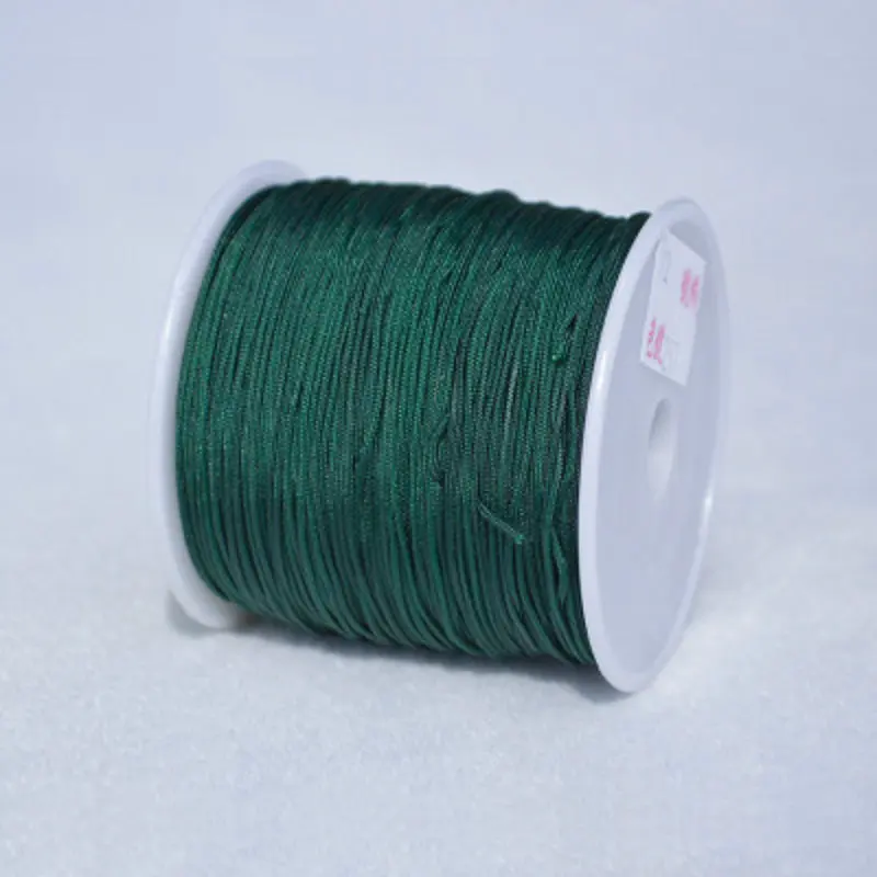 dark green 350 м/рулон, 1,5 мм, цветной китайский узел, макраме, трещотка, ювелирная нить, круглый нейлоновый шнур, шнур, сделай сам, браслет, Плетеный, для рукоделия - Цвет: dark green